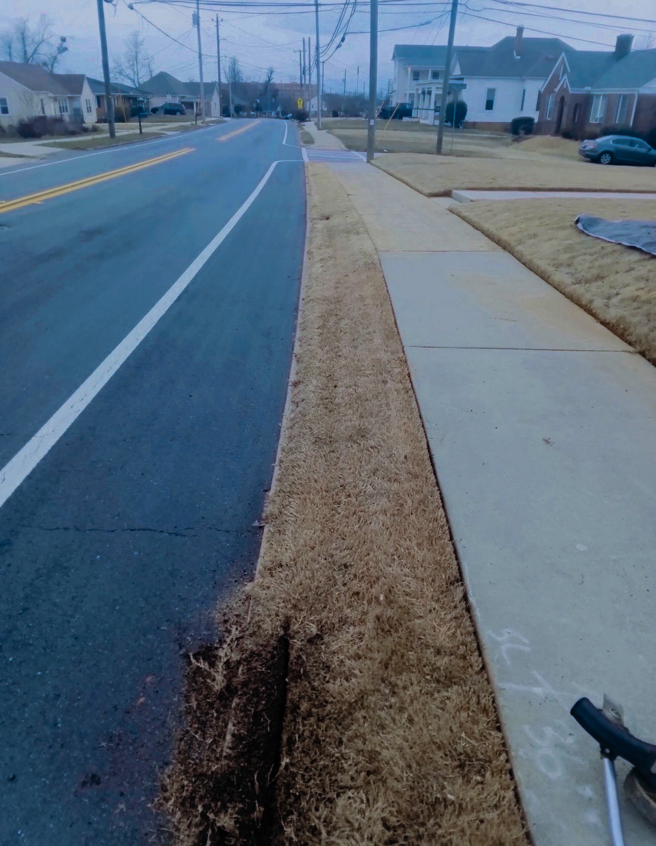 Edging before